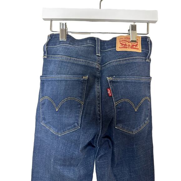 Levi’s 721 High Rise Dark Wash Skinny Jean Size 24 - Picture 4 of 7